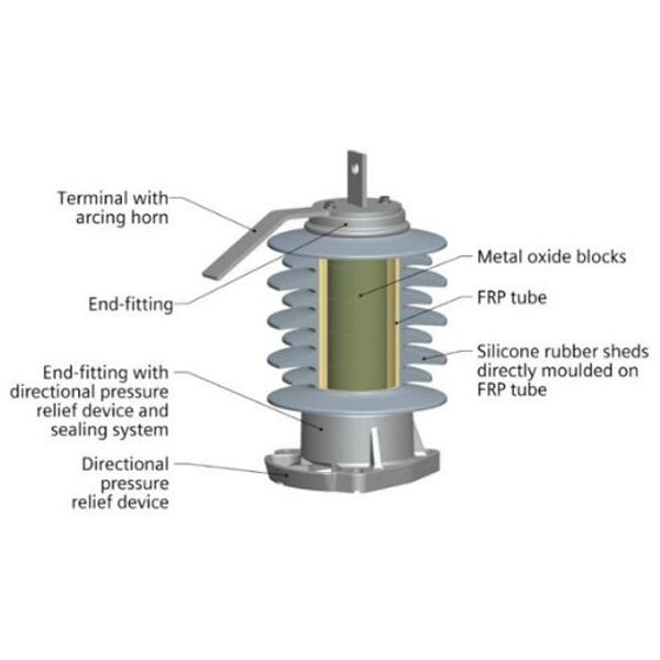 Siemens 3EQ0 Surge Arresters With Silicone Housing, Composite Hollow Core Design- Medium Voltage Surge Arrestors