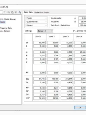 Distance Protection Setting Calculation (DI) Siemens PSS®SINCAL Protection Modules